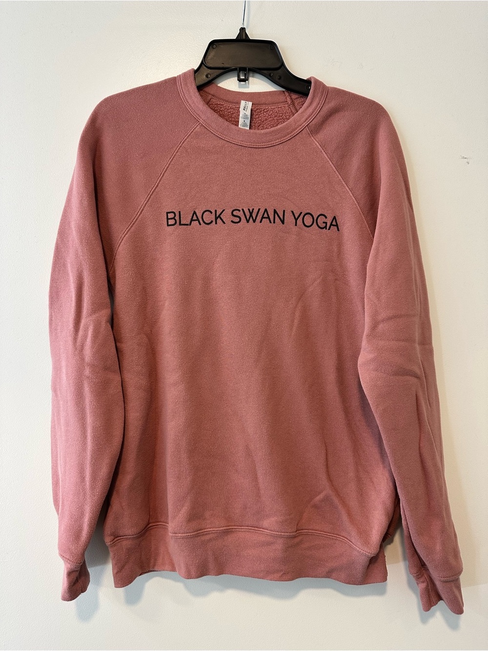 Bella Canvas Dusty Rose "Black Swan Yoga" Crewneck Sweater